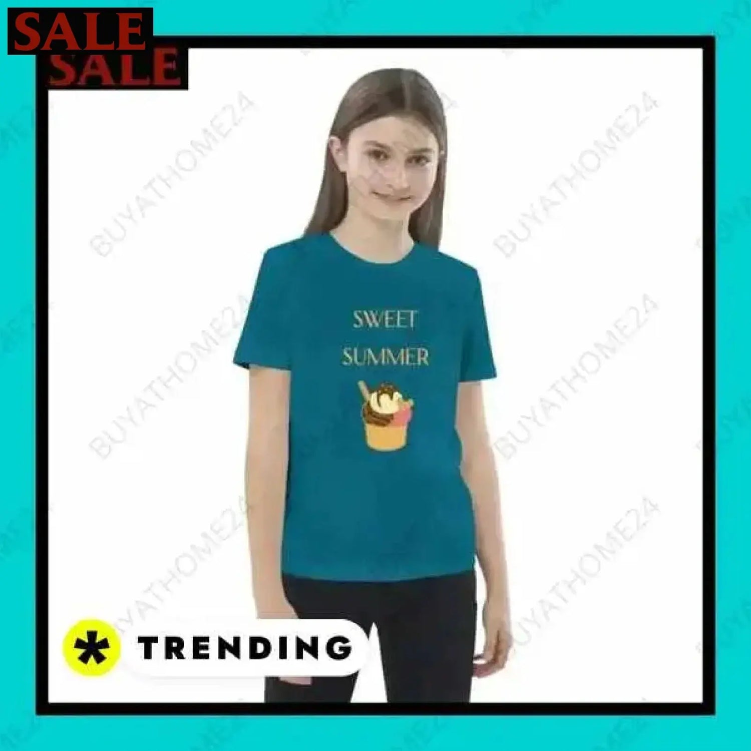 SALE % Rundhalsshirts I Kurzarm Grafik Unisex T-Shirt 3-14 Jahre BUYATHOME24®