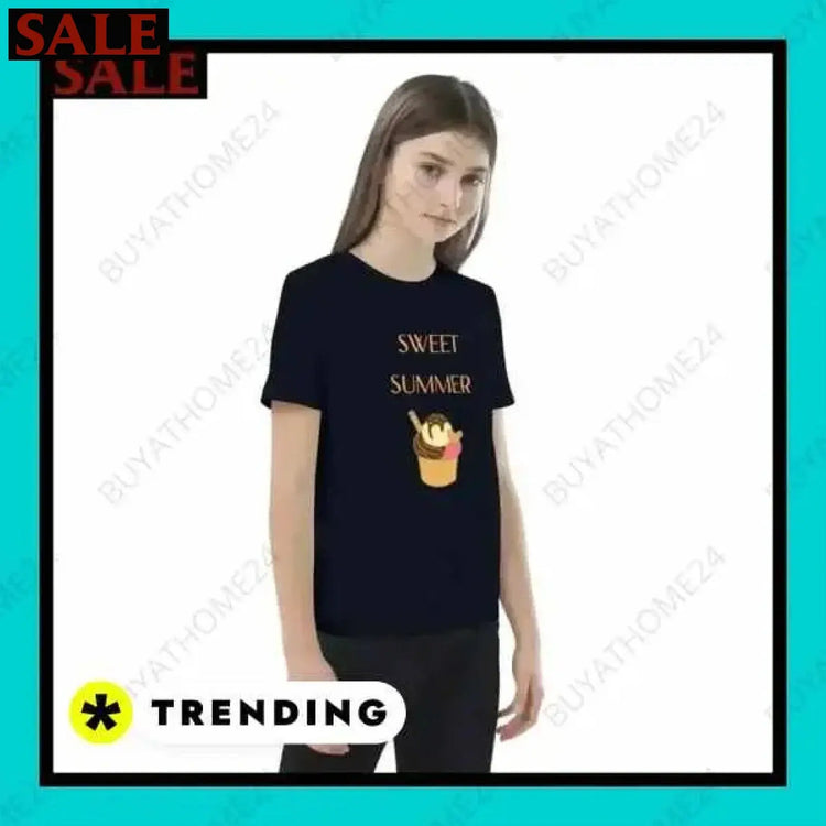 SALE % Rundhalsshirts I Kurzarm Grafik Unisex T-Shirt 3-14 Jahre BUYATHOME24®
