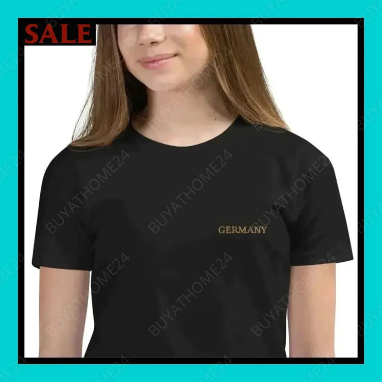 Mädchen T-Shirt S-XL - BUYATHOME24 - bestickt - GERMANY - Kinder T-Shirt, KINDERMODE & BABYS, YOUR STYLE