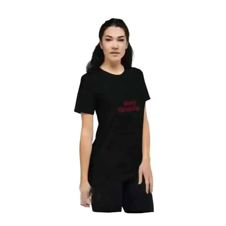 Merry Christmas Damen Grafik-T-Shirt kurzarm, Polyester, in XS bis 3XL, mit festlichem Weihnachtsdesign von BUYATHOME24