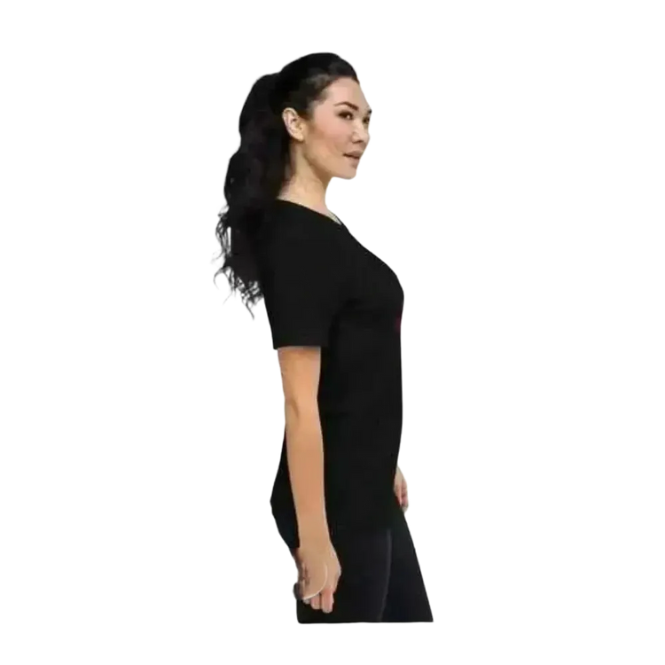 Grafisches Damen-T-Shirt mit Weihnachtsmotiv, Kurzarm, aus Polyester, in XS bis 3XL, von BUYATHOME24