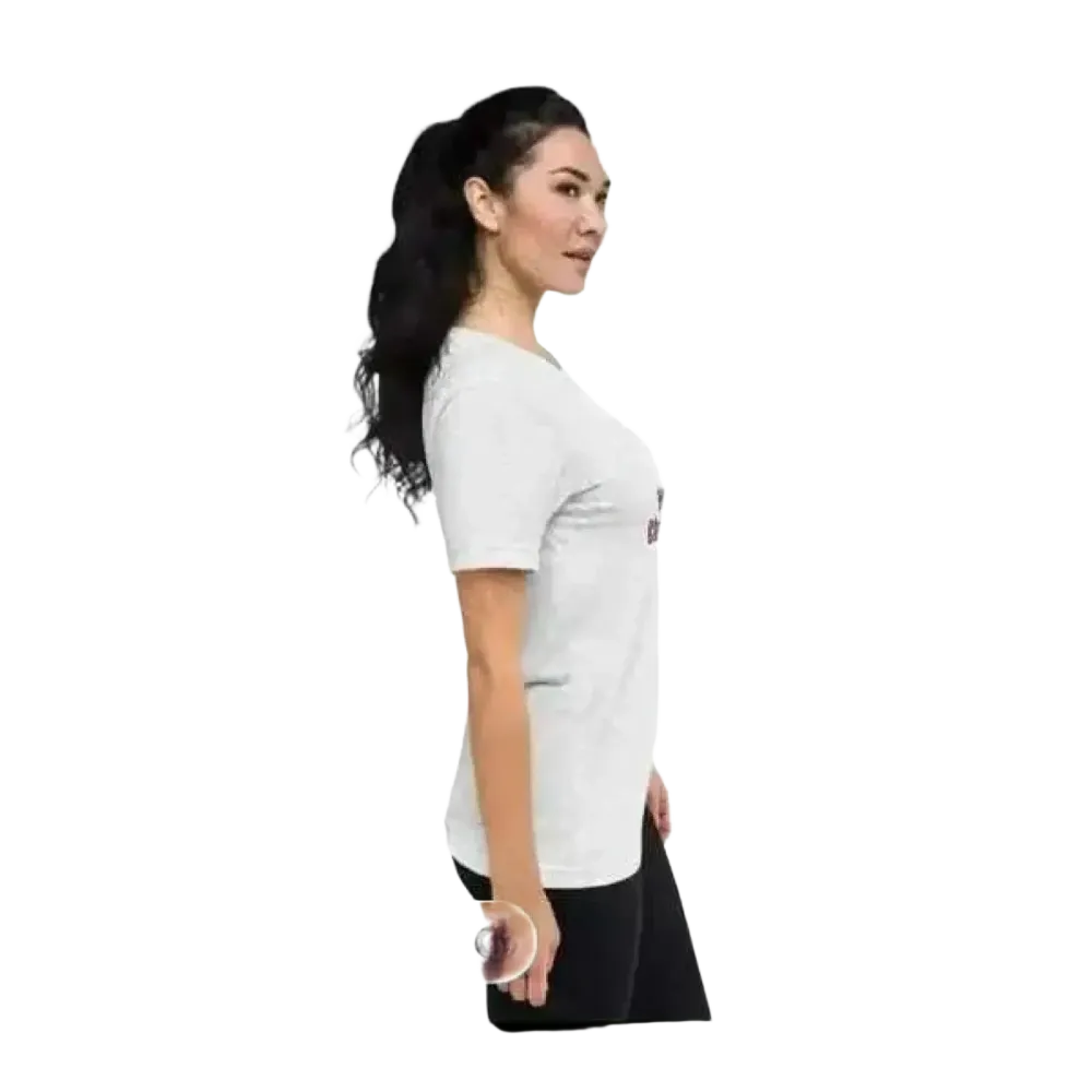 Damen Kurzarm T-Shirt mit Weihnachts-Grafik in XS-3XL, aus Polyester, von BUYATHOME24, festliches Design auf weißem Hintergrund