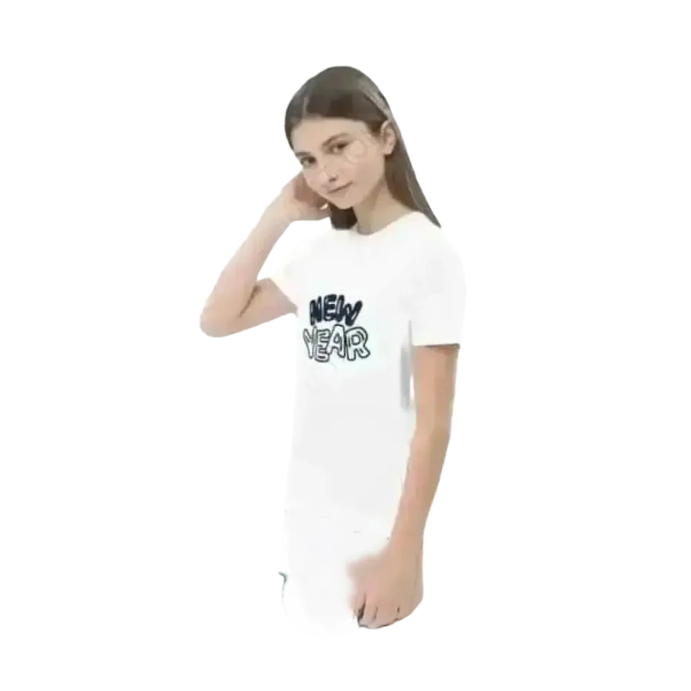 Mädchen T-Shirt mit Rundhals und Grafiken, Baumwolle, Unisex, für Kinder 3-14 Jahre, von BUYATHOME24