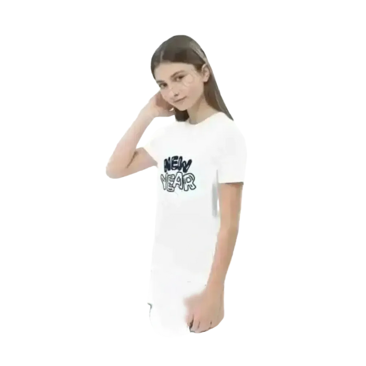 Mädchen T-Shirt mit Rundhals und Grafiken, Baumwolle, Unisex, für Kinder 3-14 Jahre, von BUYATHOME24