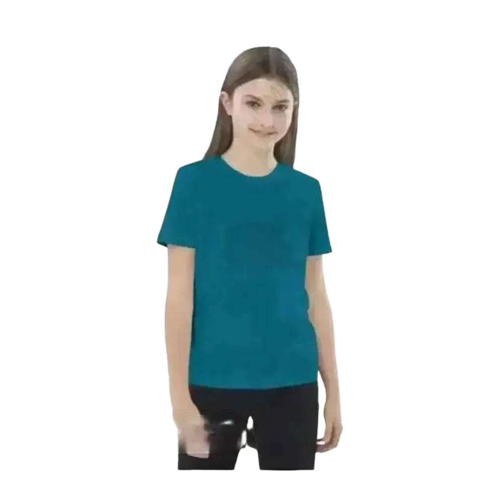 Jungen und Mädchen tragen das graue Baumwoll-Grafik-Unisex-T-Shirt für 3-14 Jahre mit Neujahrsmotiv von BUYATHOME24.