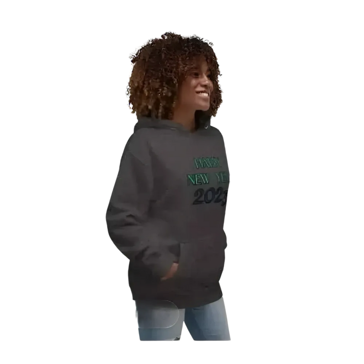 Unisex Hoodie aus Baumwolle mit Neujahr-Grafik in den Größen S bis 3XL, bequem und modern von BUYATHOME24.