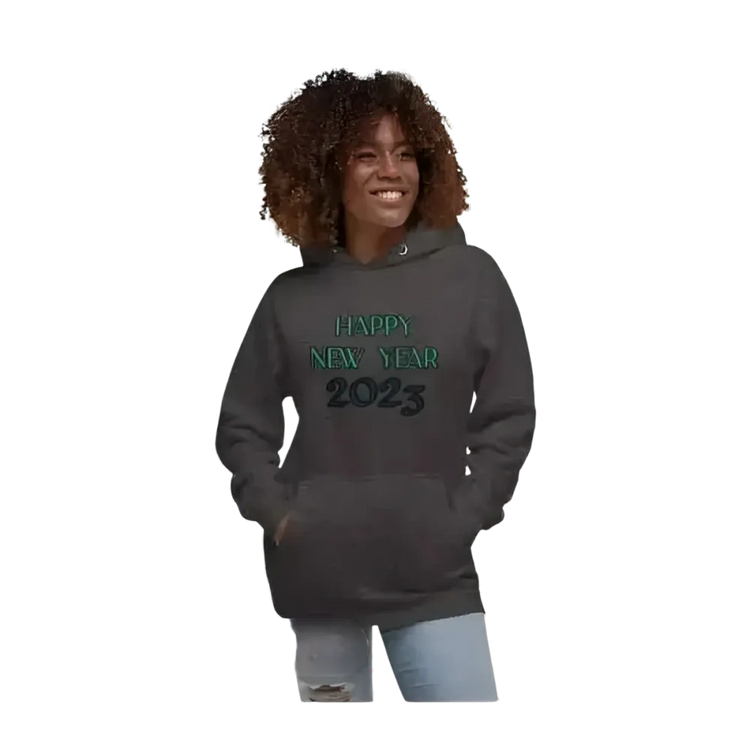 Unisex Hoodie aus Baumwolle mit Neujahr-Grafik, Kapuzenpullover für Herren und Damen, verfügbar in Größen S bis 3XL.