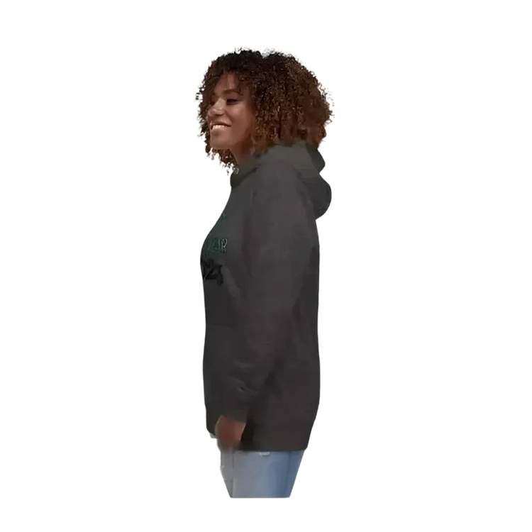Grauer Unisex Hoodie aus Baumwolle mit Neujahr-Grafik, Kapuzenpullover in den Größen S bis 3XL von BUYATHOME24.
