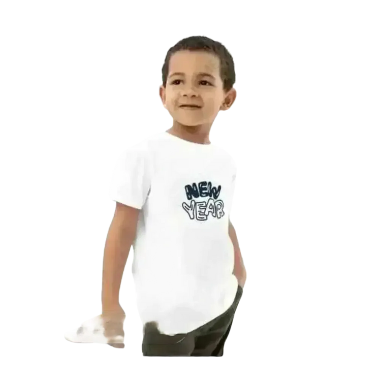 Kinder Unisex T-Shirt mit Rundhals und grafischem Design, bequem und stilvoll für Jungen im Alter von 3 bis 14 Jahren.
