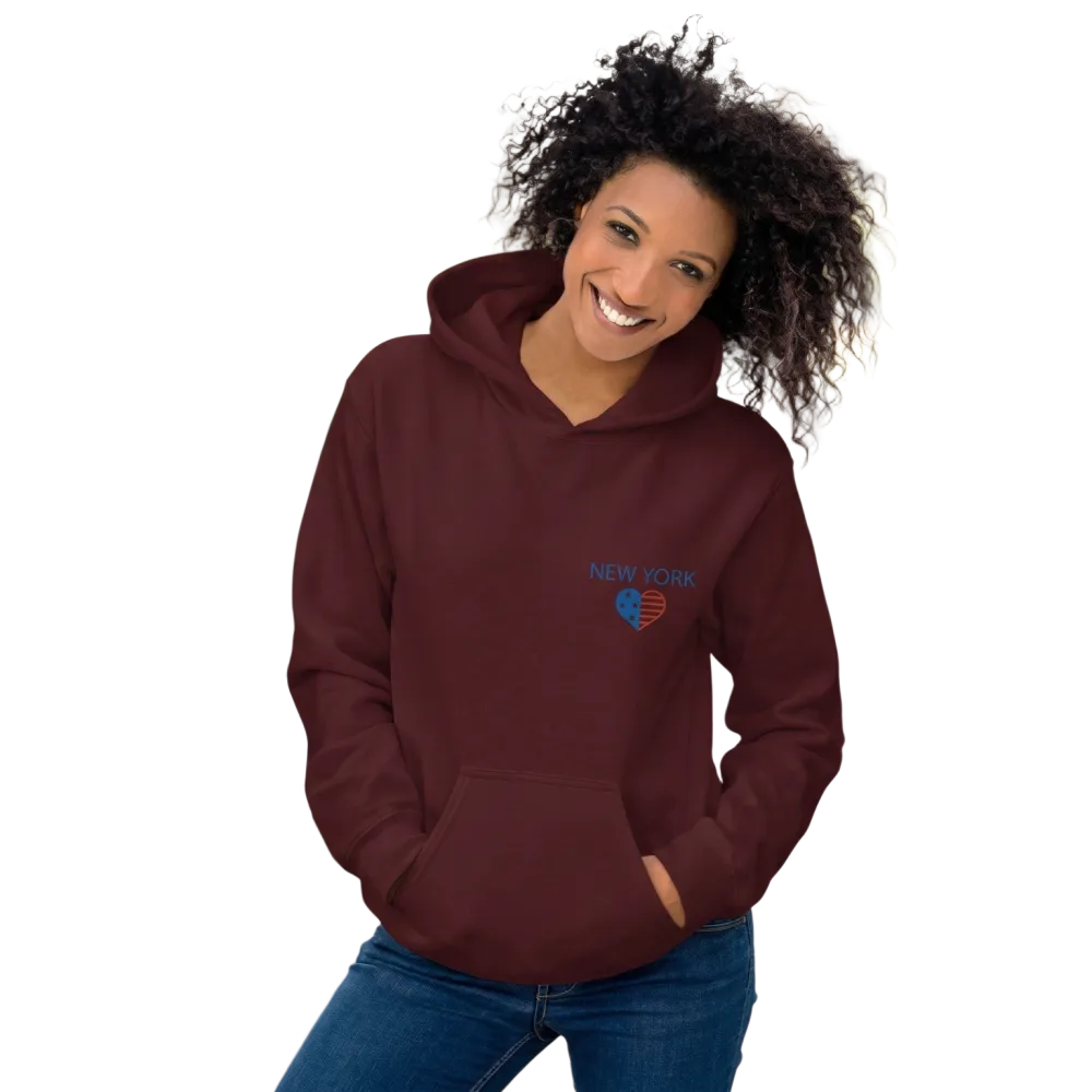 Grafik Unisex Hoodie mit New York Design, Baumwoll-Mix, in S-5XL, bequem und stylisch, von BUYATHOME24