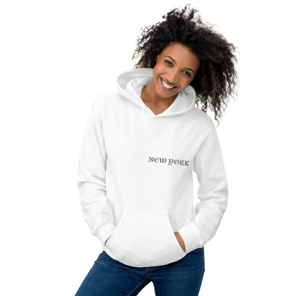 Unisex Hoodie mit New York Grafik, Baumwolle, Rückenprint, in S bis 5XL, bequeme Kapuzenjacke von BUYATHOME24