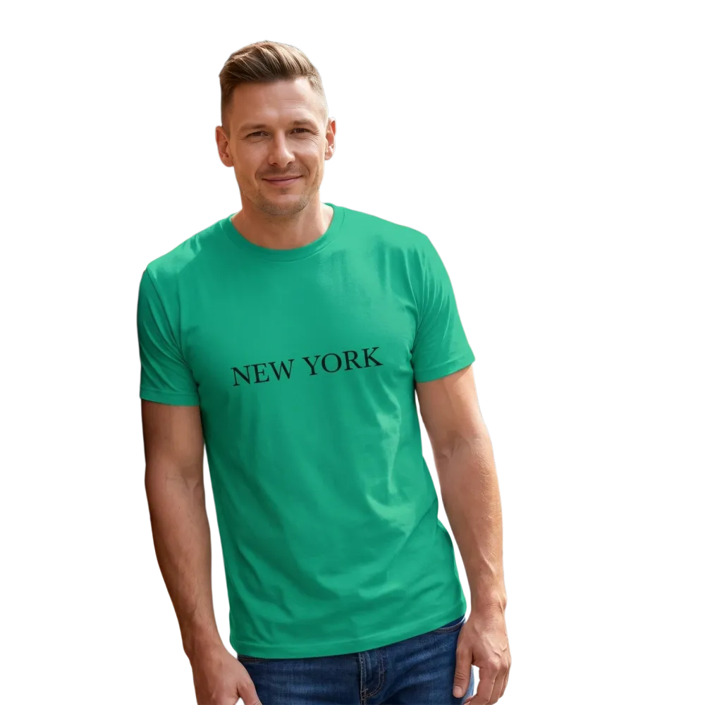 Grafik Unisex T-Shirt aus 100% Baumwolle mit New York Design, verfügbar in den Größen S bis 5XL, bedruckbar.
