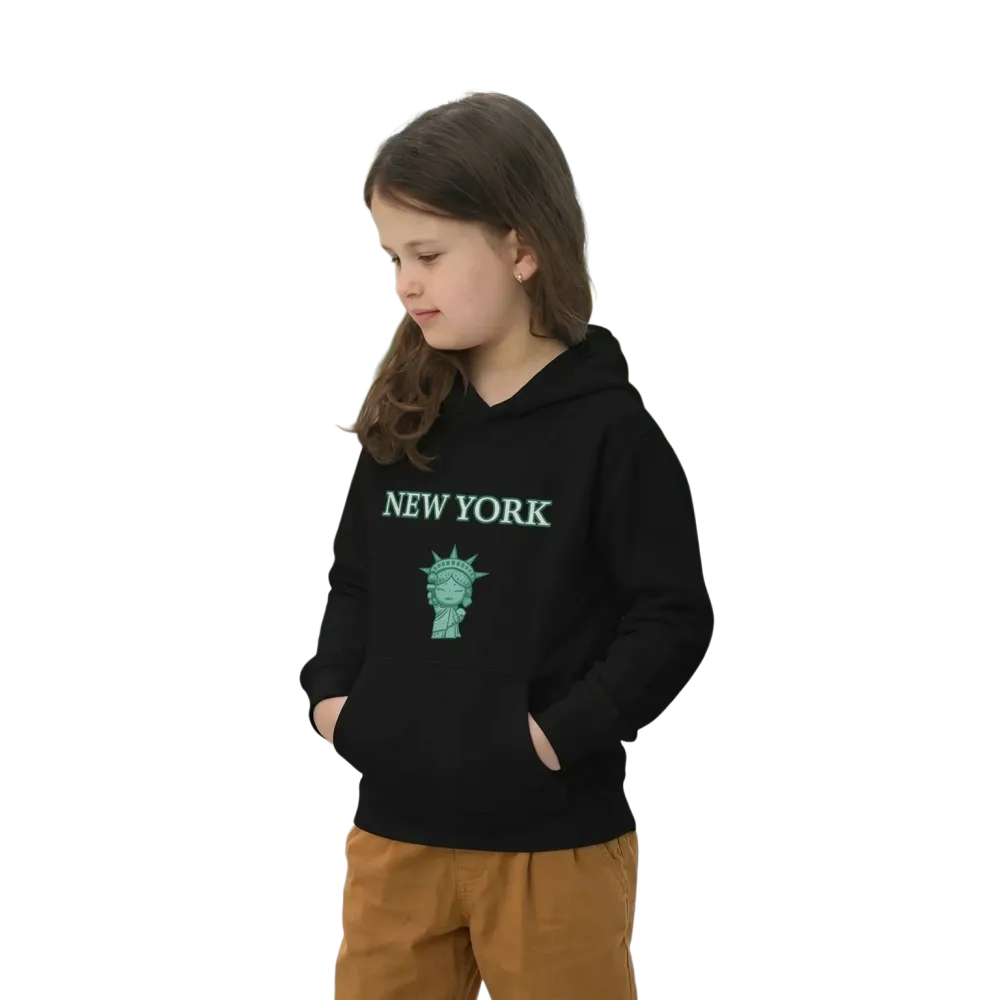 Kinder Hoodie mit New York Grafik, unisex Kapuzenpullover für 4-12 Jahre, bequeme Kinder Kapuzenjacke von BUYATHOME24