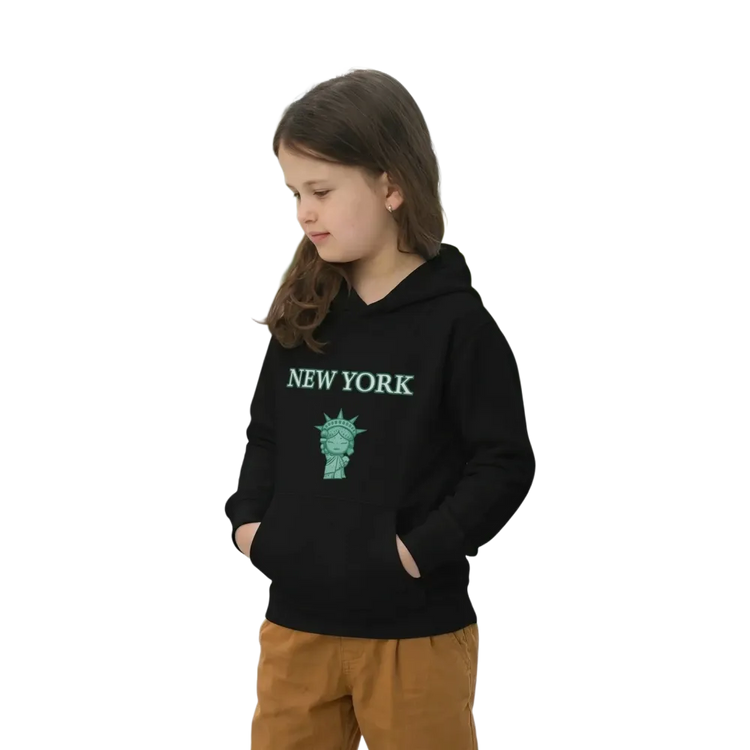 Kinder Hoodie mit New York Grafik, unisex Kapuzenpullover für 4-12 Jahre, bequeme Kinder Kapuzenjacke von BUYATHOME24