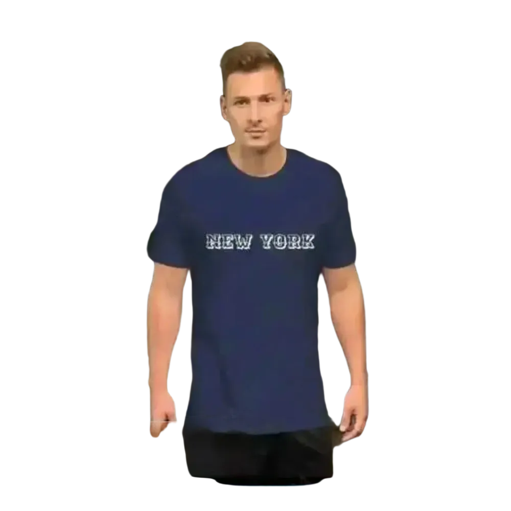 Grafik Unisex T-Shirt aus Baumwolle in Navy, kurzärmelig, für stilvolle Looks, erhältlich in XS bis 5XL, von BUYATHOME24.