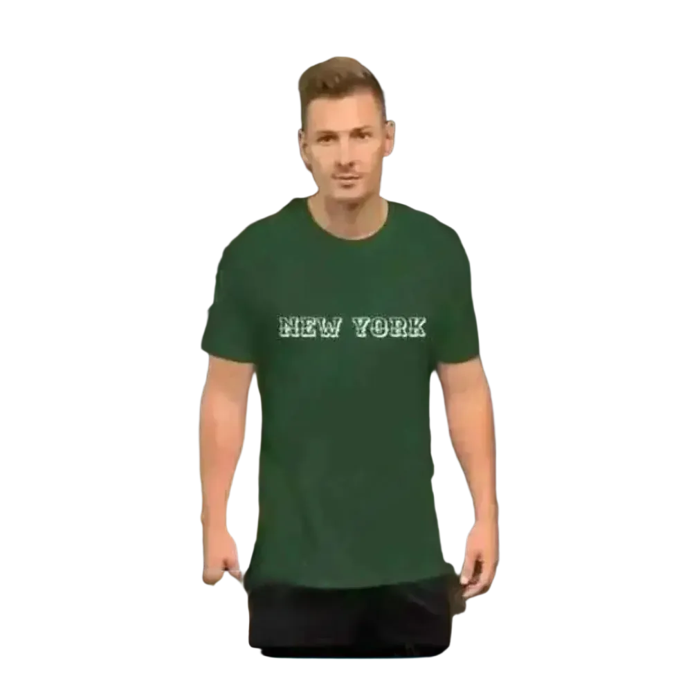 Grafik Unisex T-Shirt aus Baumwolle in XS bis 5XL mit New York Design, stilvoll für Herren, kurzärmelig, von BUYATHOME24