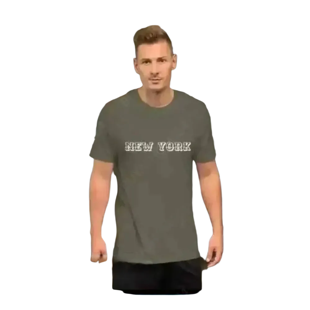 Unisex Baumwoll-T-Shirt mit grafischem New York Design, Kurzarm, in XS bis 5XL, stilvoll für Herren.