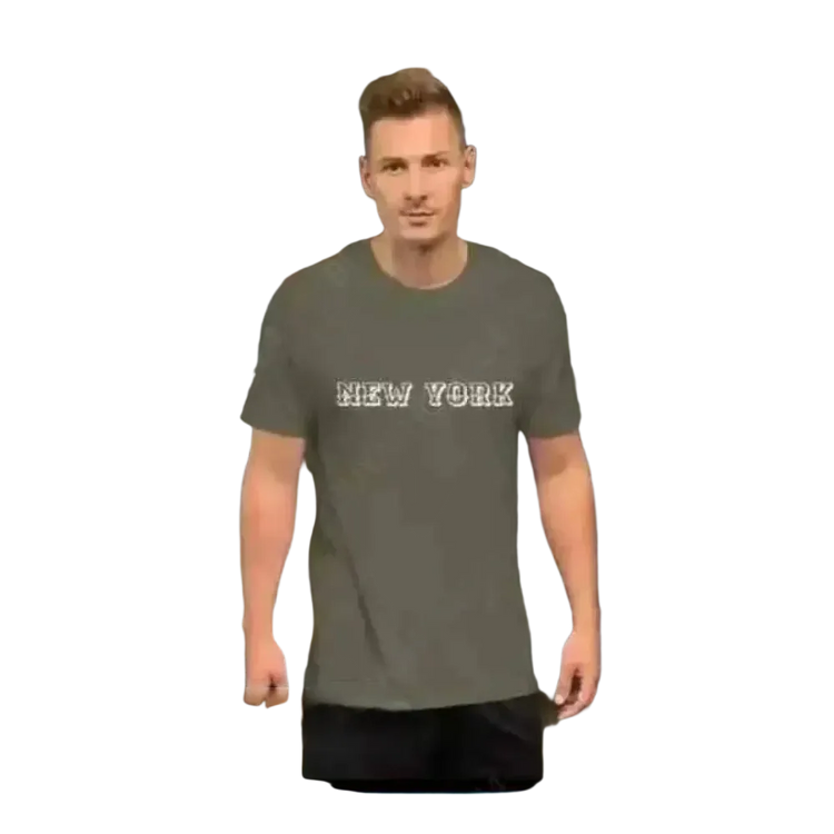 Unisex Baumwoll-T-Shirt mit grafischem New York Design, Kurzarm, in XS bis 5XL, stilvoll für Herren.