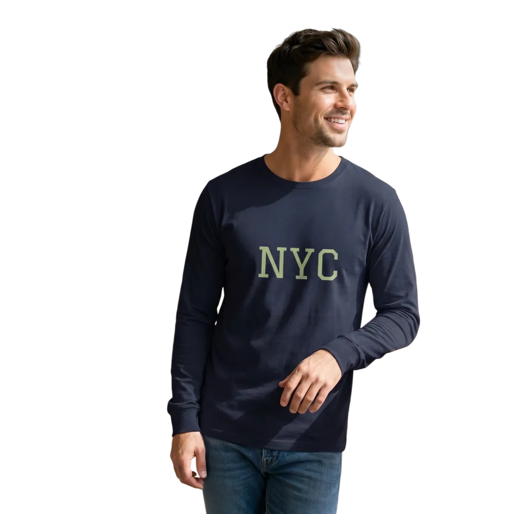 NYC Grafik Unisex Sweatshirt aus Baumwolle, langärmlig, bedruckbar, in XS-2XL, bequemes Freizeitshirt von BUYATHOME24