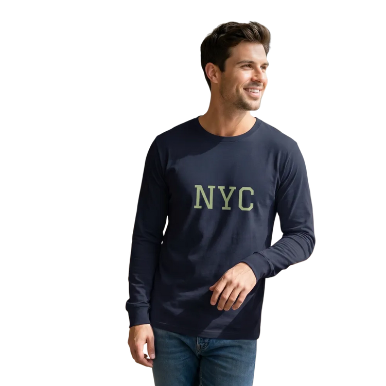 NYC Grafik Unisex Sweatshirt aus Baumwolle, langärmlig, bedruckbar, in XS-2XL, bequemes Freizeitshirt von BUYATHOME24