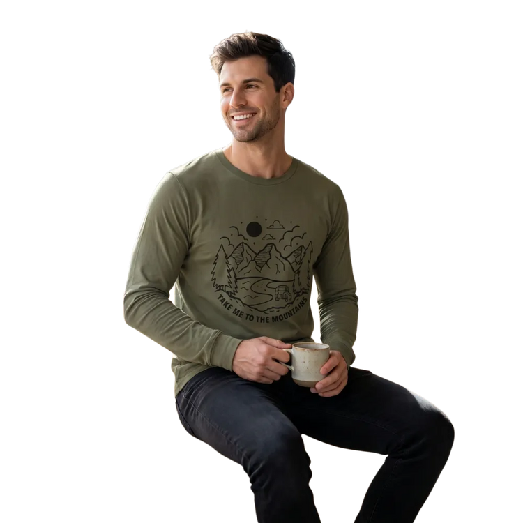 Unisex Outdoor Motiv Sweatshirt von BUYATHOME24, langärmlig, für Herren und Damen, in XS bis 2XL, mit auffälligem Outdoor-Design.