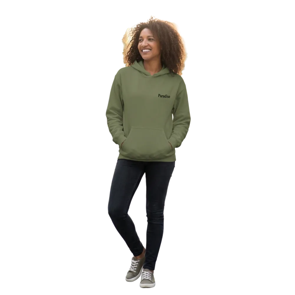 Unisex Grafik Hoodie von BUYATHOME24 aus Baumwollmix mit buntem Grafikdesign, Kordelzug, in den Größen S bis 5XL.