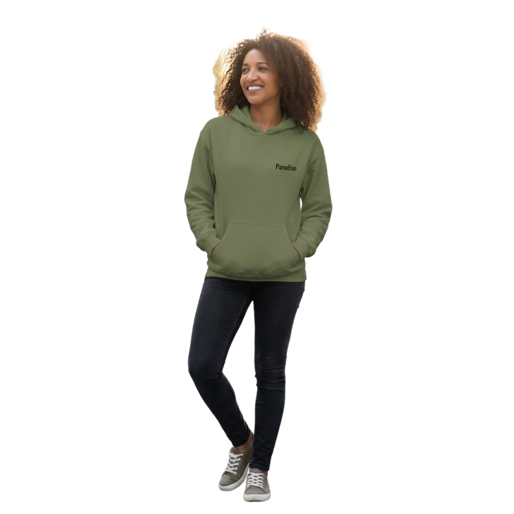 Unisex Grafik Hoodie von BUYATHOME24 aus Baumwollmix mit buntem Grafikdesign, Kordelzug, in den Größen S bis 5XL.