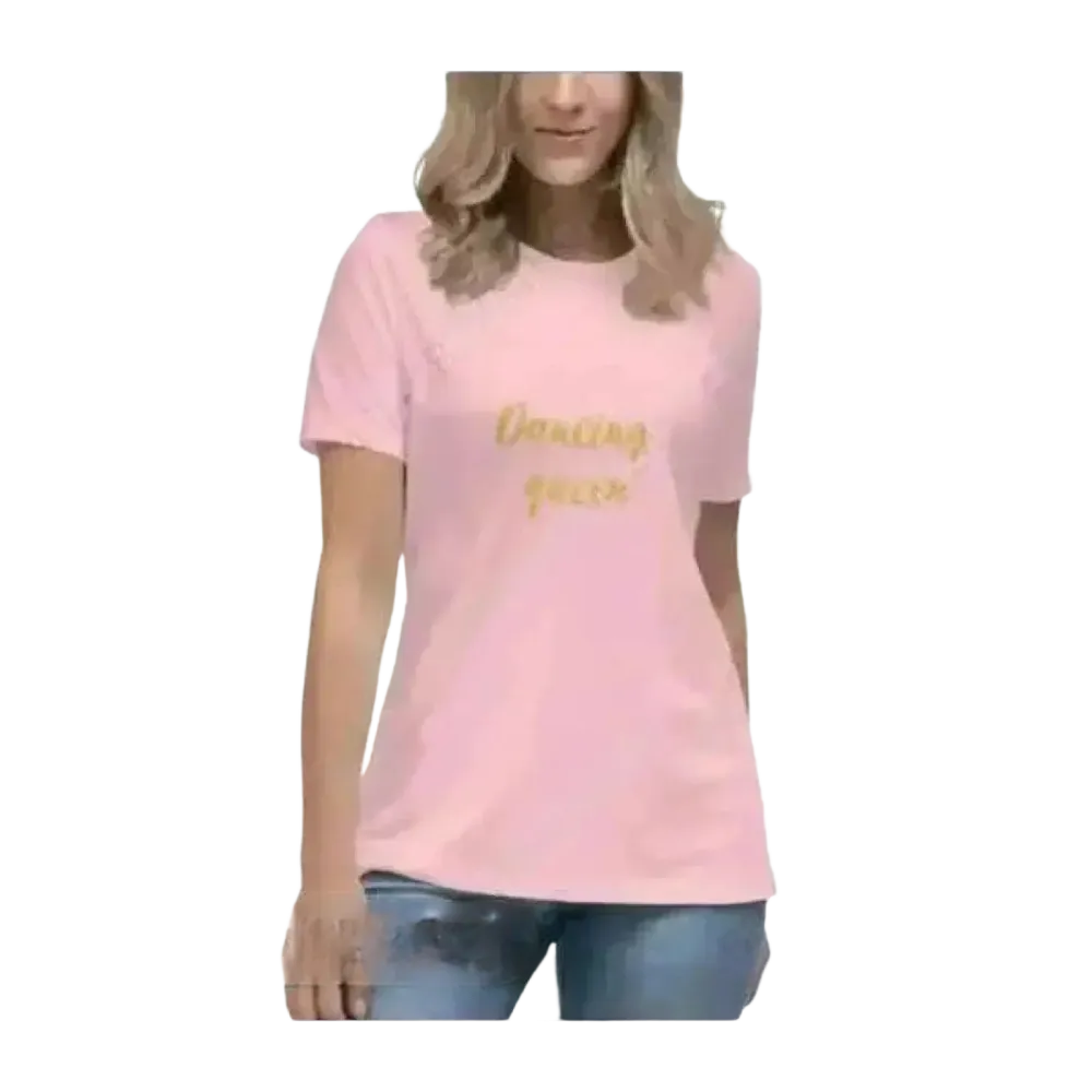Grafik Damen T-Shirt aus Baumwolle, kurzärmelig, rundhals, stilvoller Komfort, in S-3XL, von BUYATHOME24