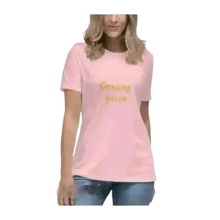 Grafik Damen T-Shirt aus Baumwolle, kurzärmelig, rundhals, stilvoller Komfort, in S-3XL, von BUYATHOME24
