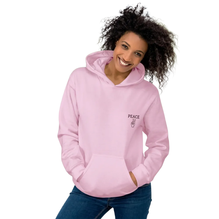 Unisex Hoodie mit Peace-Zeichen Grafik aus Baumwollmix, in den Größen S bis 5XL, bequeme Streetwear von BUYATHOME24