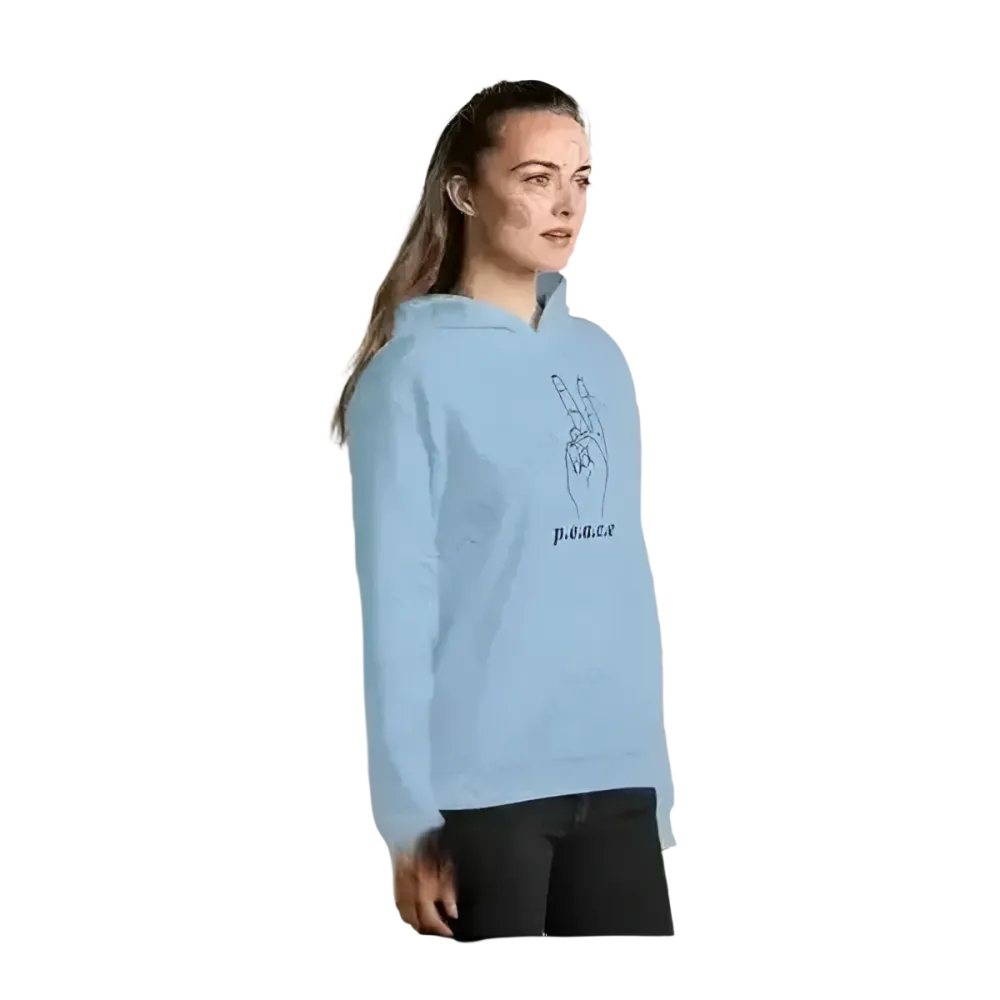 Unisex Hoodie mit Peace-Zeichen, Baumwolle, für Damen und Herren, in S bis 5XL, von BUYATHOME24, mit Kapuze und grafischem Design