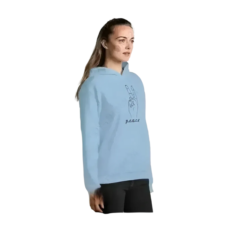 Unisex Hoodie mit Peace-Zeichen, Baumwolle, für Damen und Herren, in S bis 5XL, von BUYATHOME24, mit Kapuze und grafischem Design