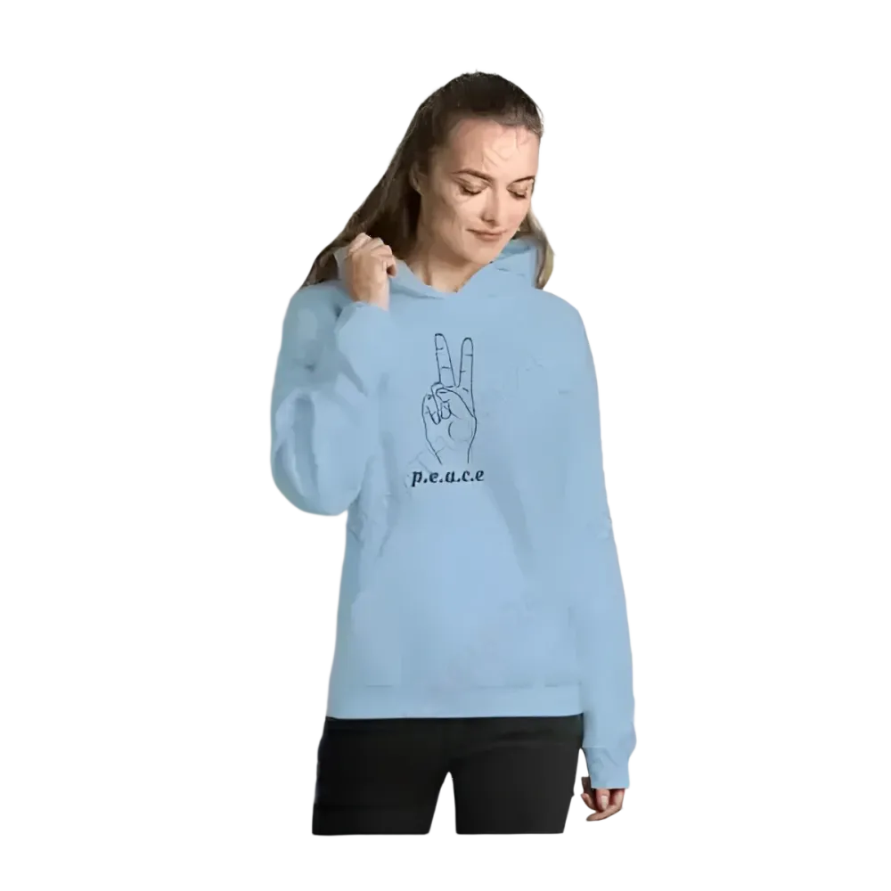 Unisex Hoodie mit Peace-Zeichen, Baumwolle, kapuzenpullover für Herren und Damen, in S bis 5XL, von BUYATHOME24