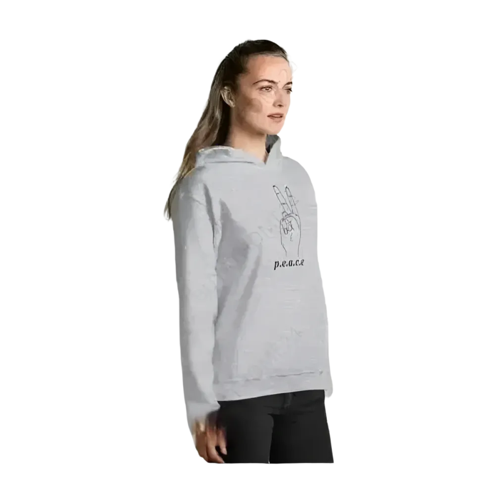 Unisex Hoodie mit Peace Zeichen, Baumwolle, Grafikdesign, Kapuzenpullover für Damen und Herren, in S bis 5XL, BUYATHOME24
