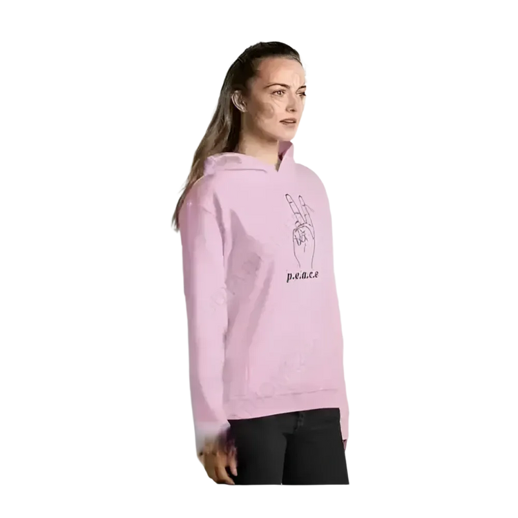 Unisex Peace Zeichen Hoodie aus 100% Baumwolle in S bis 5XL, mit grafischem Peace Design, von BUYATHOME24.