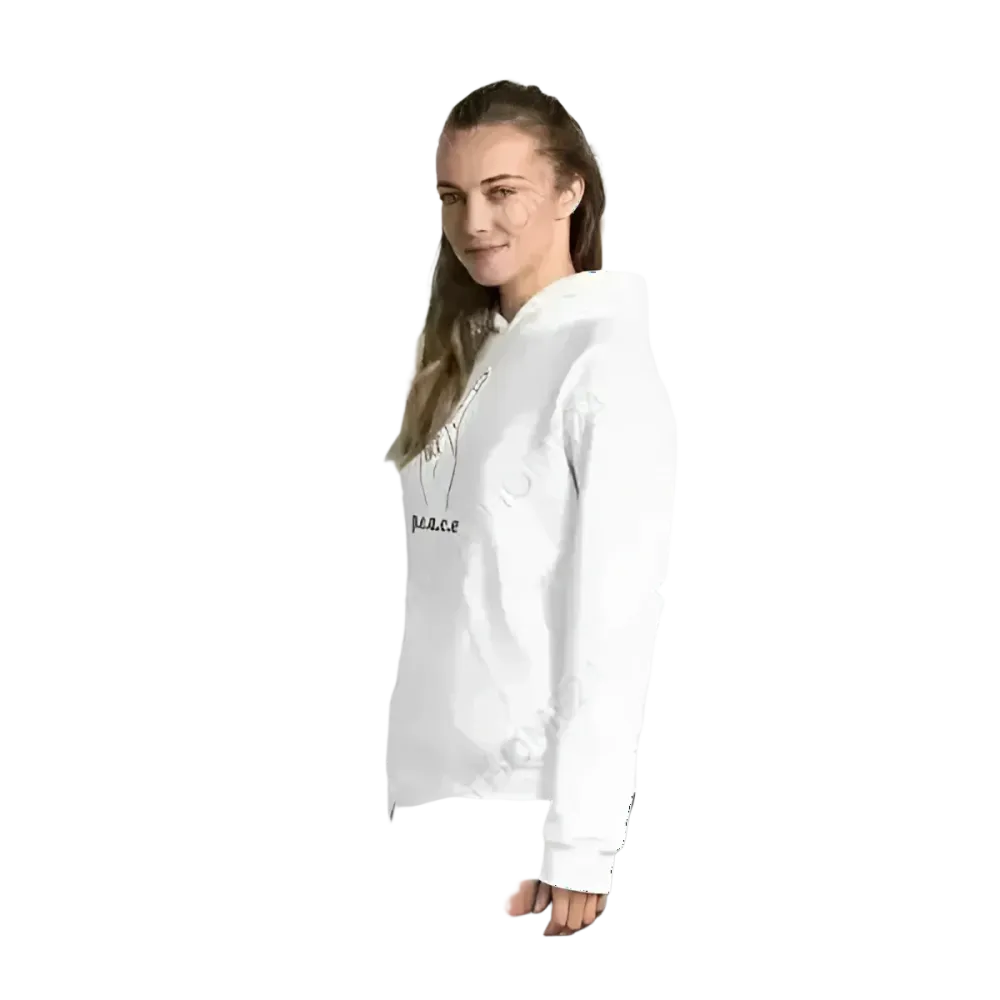Grafik Unisex Hoodie mit Peace Zeichen, aus 100% Baumwolle, in S bis 5XL, bequemes Kapuzenpullover für Herren und Damen