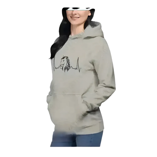Grafik Damen Hoodie mit Pferd Tierdruck in verschiedenen Größen von S bis 3XL, bequemer Kapuzenpullover von BUYATHOME24