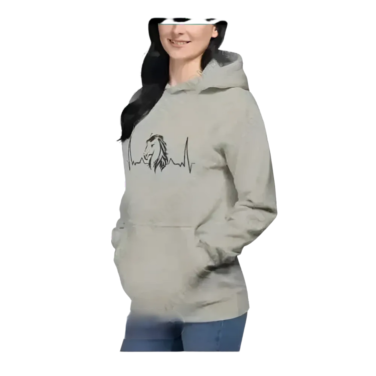 Grafik Damen Hoodie mit Pferd Tierdruck in verschiedenen Größen von S bis 3XL, bequemer Kapuzenpullover von BUYATHOME24