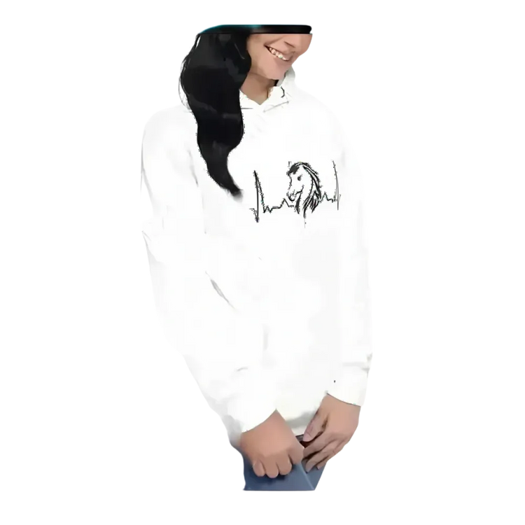 Damen Hoodie mit Pferd Tierdruck, grafischer Kapuzenpullover in S bis 3XL, bequemer Damen Hoodie von BUYATHOME24