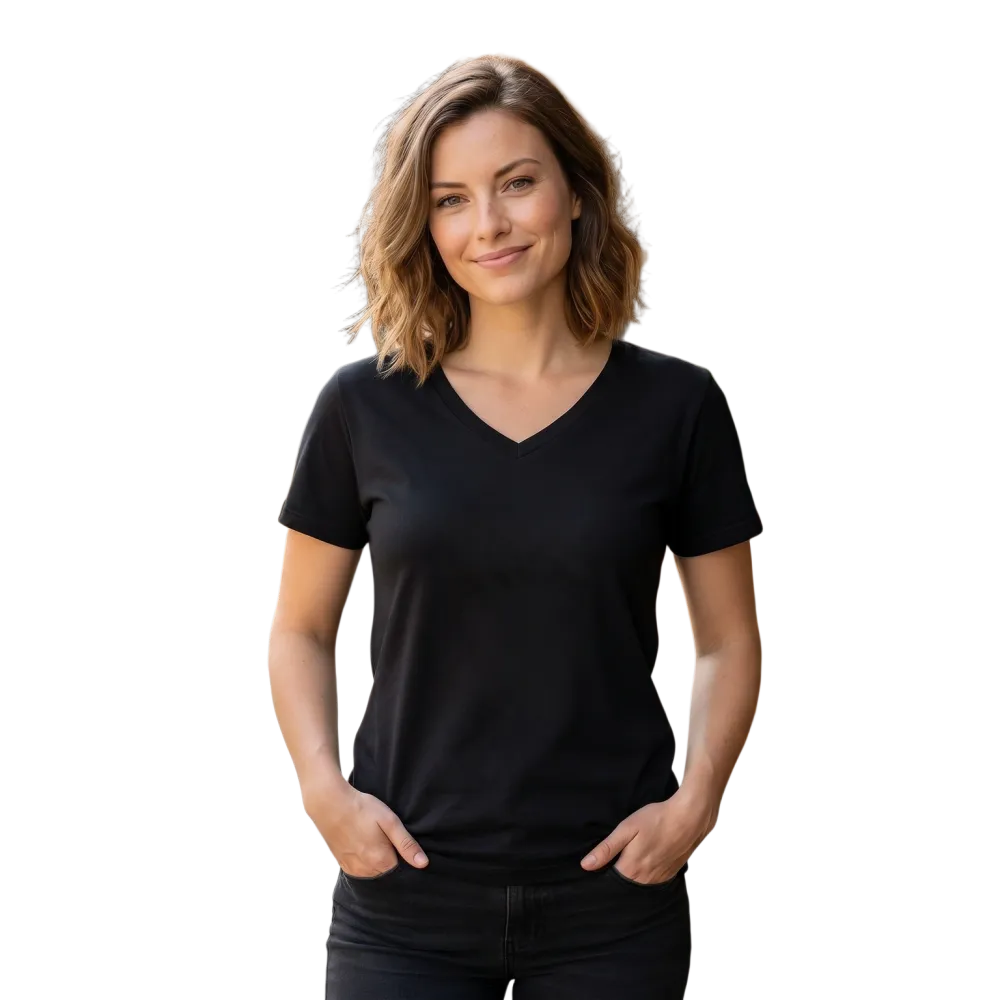 Unisex Baumwoll-T-Shirt mit V-Ausschnitt, Player 15 Grafik, für Herren und Damen, in S-2XL, in verschiedenen Farben.