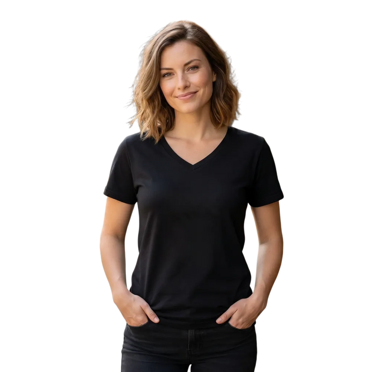 Unisex Baumwoll-T-Shirt mit V-Ausschnitt, Player 15 Grafik, für Herren und Damen, in S-2XL, in verschiedenen Farben.