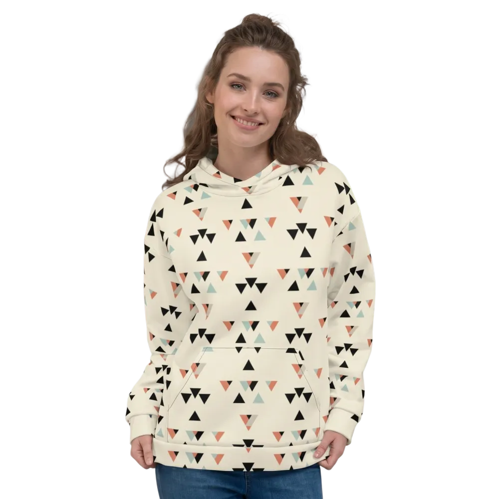 Damen- und Unisex-Hoodie mit Allover-Print aus Polyester, XS bis 3XL, bequem und modisch, mit Kapuze.
