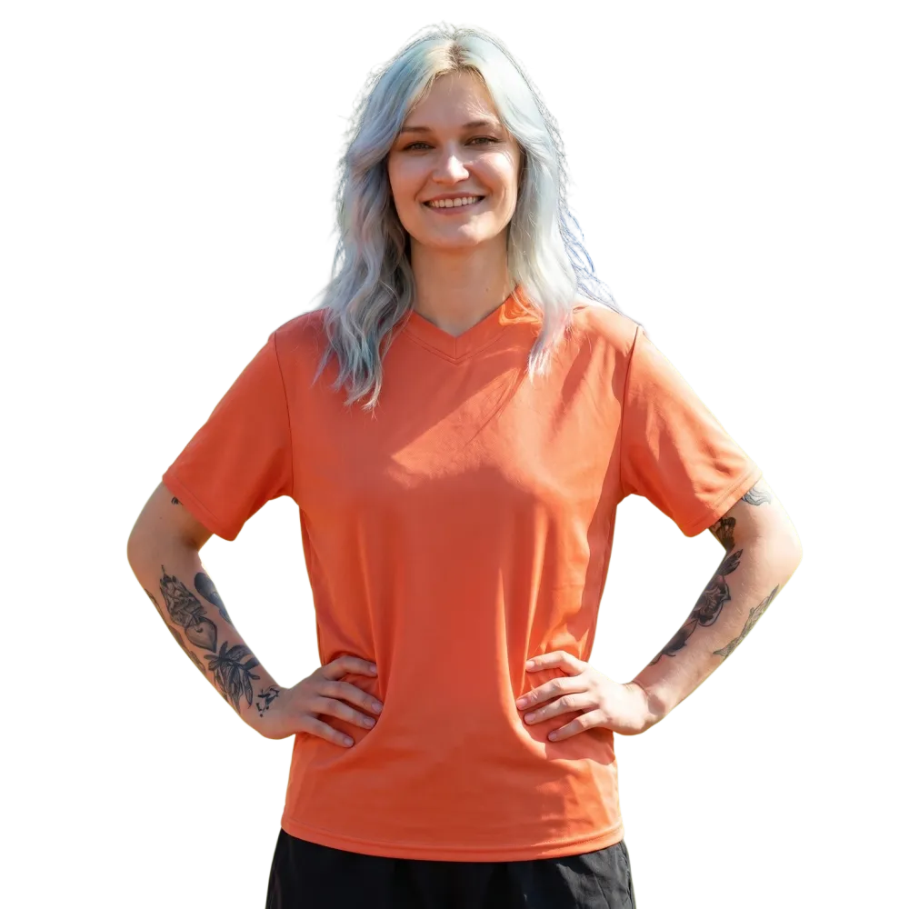 Unisex Polyester-Fußballshirt mit V-Ausschnitt in verschiedenen Größen, personalisierbar, von BUYATHOME24, für Herren und Damen