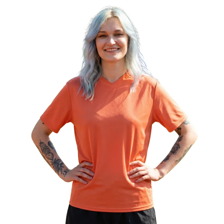 Unisex Polyester-Fußballshirt mit V-Ausschnitt in verschiedenen Größen, personalisierbar, von BUYATHOME24, für Herren und Damen