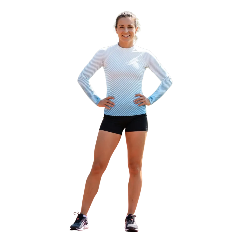 Kinder Langarm Sportshirt von BUYATHOME24 aus Polyester mit UV-Schutz, elastischer Stoff, geeignet für Kinder 92-128 cm.
