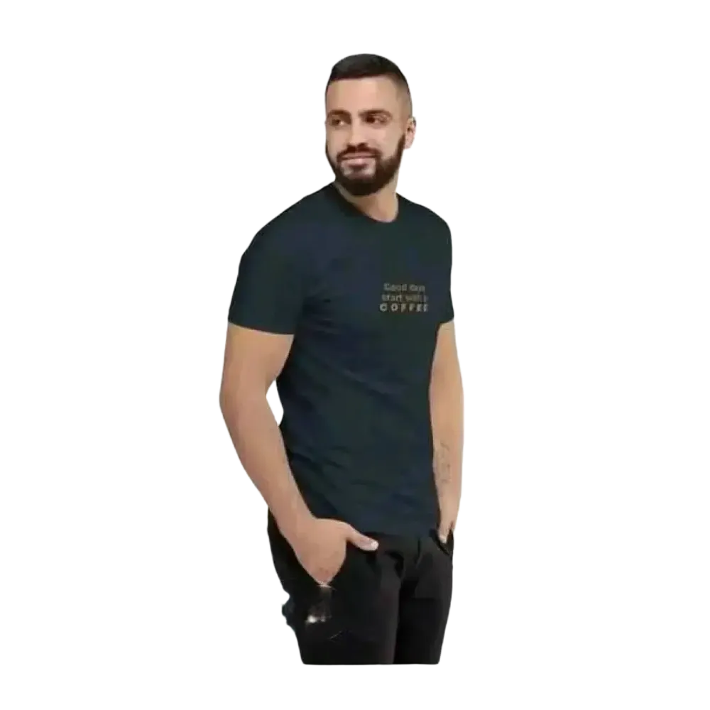 Grafik Unisex T-Shirt aus Baumwolle in verschiedenen Größen, kurzärmelig, rundhals, bequemes Herren-Shirt von BUYATHOME24