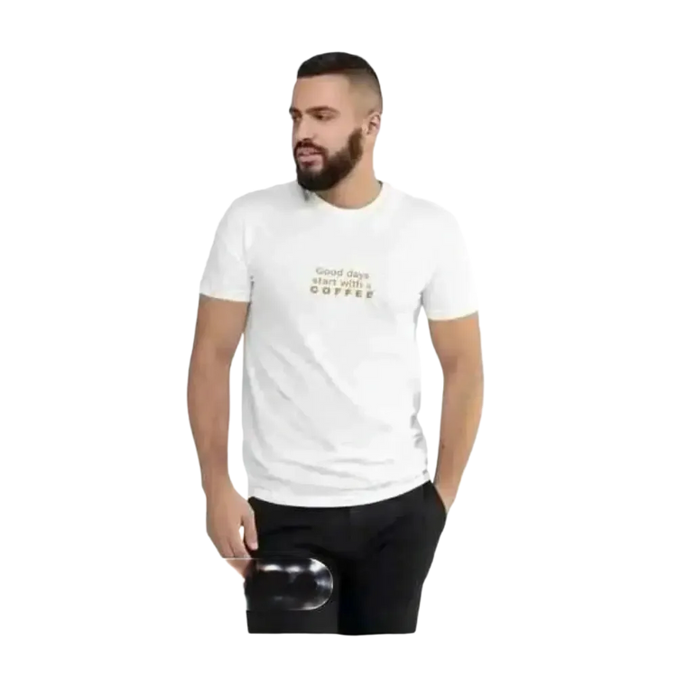 Grafik Unisex T-Shirt aus Baumwolle in verschiedenen Größen, kurzärmlig, mit buntem Druck, für Herren, von BUYATHOME24