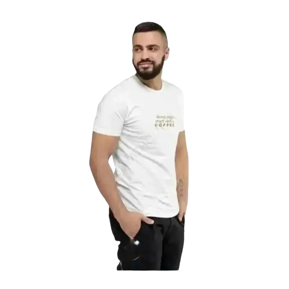 Grafik Unisex T-Shirt aus Baumwolle in verschiedenen Größen, Kurzarm, Rundhals, bequem und stylish für Herren.