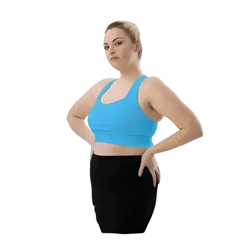 Racerback Tank Crop Top mit Polstern von BUYATHOME24, schnelltrocknend, in XS bis 3XL, sportliche Damenbekleidung, sportlicher Look