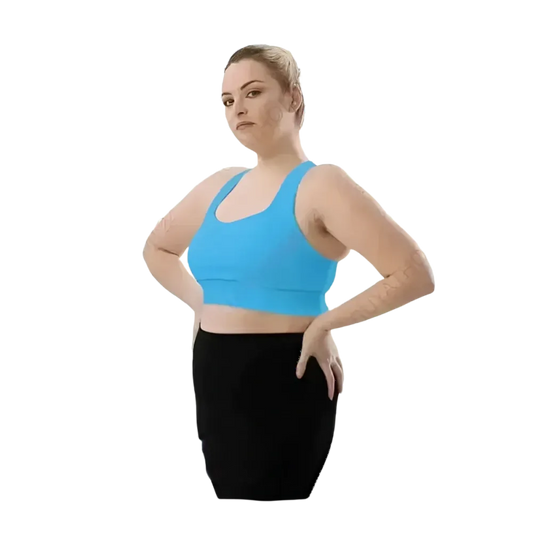 Racerback Tank Crop Top mit Polstern von BUYATHOME24, schnelltrocknend, in XS bis 3XL, sportliche Damenbekleidung, sportlicher Look